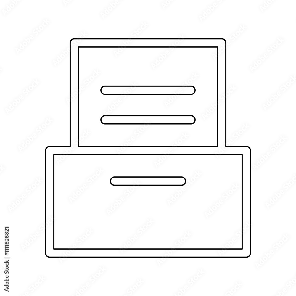 Poster file icon in line style