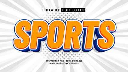 Sports editable text effect template