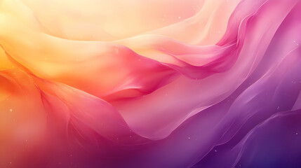 Fototapeta premium Abstract Colorful Fabric, Swirling Hues of Pink, Purple, and Orange Create a Dreamy, Textured Background Ideal for Design Projects.
