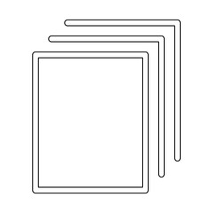 Paper icon in line style