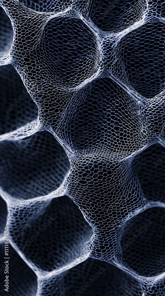 Poster a macro shot of a polymer composite's intricate texture, highlighting its exceptional durability and
