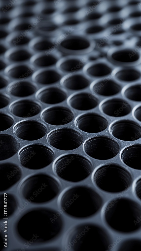 Poster a macro shot of a polymer composite's intricate texture, highlighting its exceptional durability and