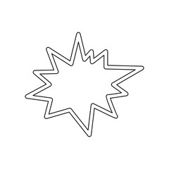 Obraz premium Bomb icon in line style