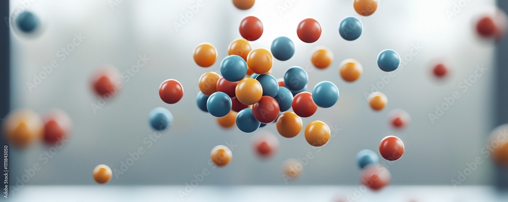 Poster a futuristic scene showing researchers developing shape-memory polymers, colorful materials reshapin