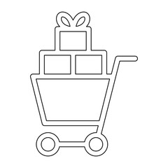 shopping icon in line style