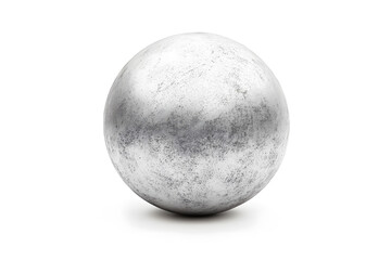 Obraz premium Cracked silver metal sphere, perfect for 3D modeling and texturing isolated on white 