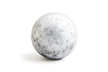 Cracked silver metal sphere, perfect for 3D modeling and texturing isolated on white
