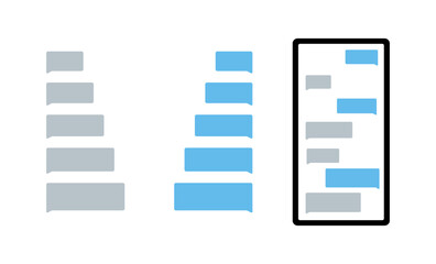 Social media message icons. Smartphone icon. Flat style. Vector icons.
