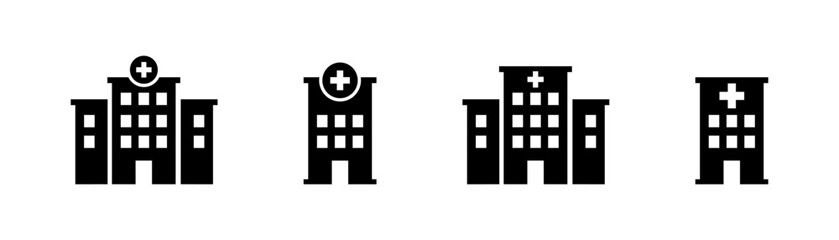 set icons. Silhouette style. Vector icons.