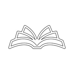 Book icon in line style