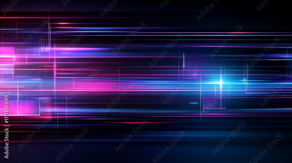 Poster vibrant abstract light trails with dynamic colorful effects in a modern digital design environment