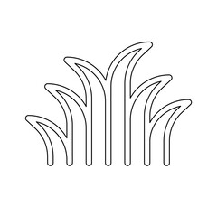 Grass icon in line style