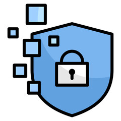 Tech Security  Icon Element For Design