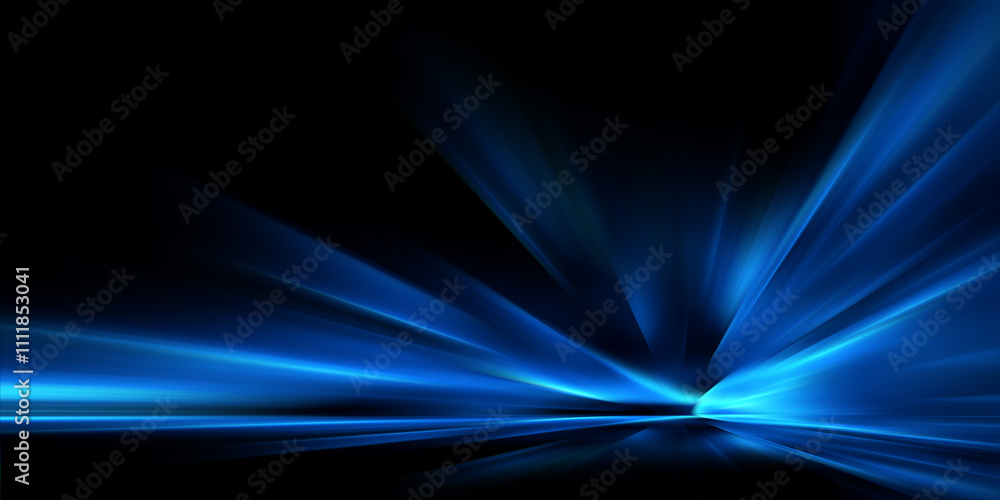 Poster abstract futuristic background with glowing blue light effect. high speed. hi-tech. abstract technol