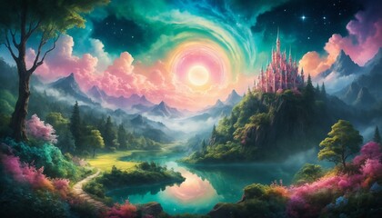 landscape with clouds