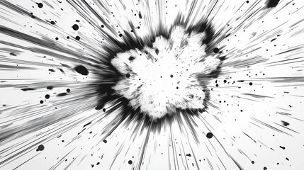 Flash explosion halftone black and white comic book backgrounds