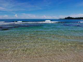 Sea and beach at Playa Punta Uva in Costa Rica.