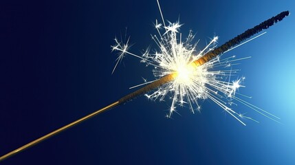 Obraz premium Sparkling Fireworks Bright Glowing Lights Festive Celebration New Year s Eve Party Spa