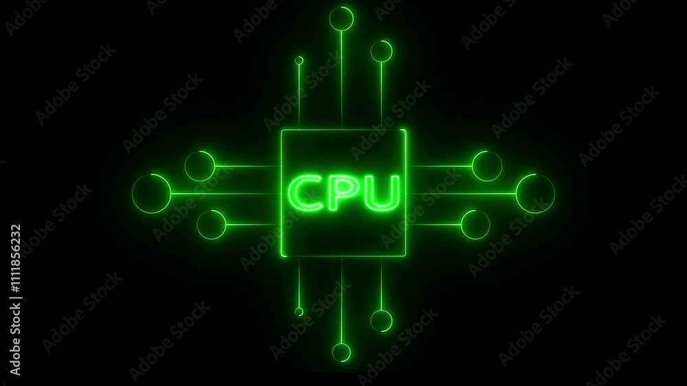 Poster animated circuit board technology background, pcb with free copy space for text or logo. alpha chann