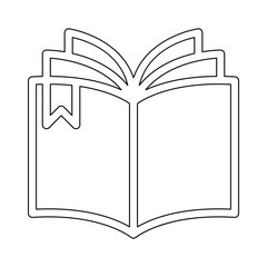 Book icon in line style