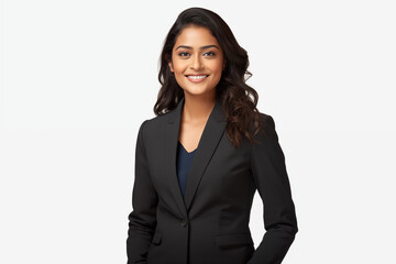 Smiling indian business women in suits on white background. Women in business attire. Rich women. Business manager. Startup boss. Indian women. American woman. Isolated image. Png.