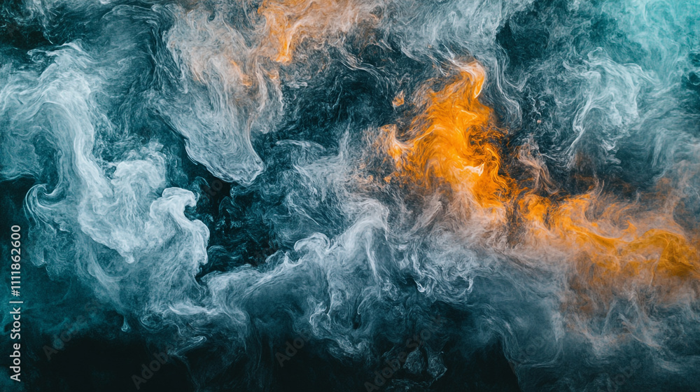 Poster colorful abstract smoke patterns swirl in a captivating display of movement and texture