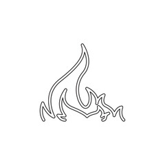 Fire icon in line style