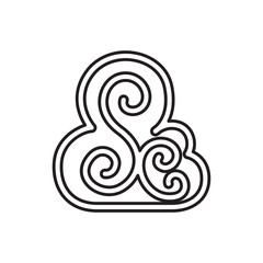 Cloud icon in line style