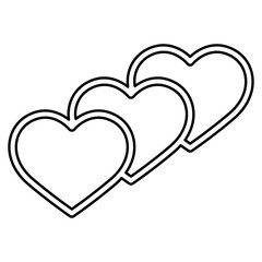 Heart icon in line style