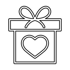 Present icon in line style