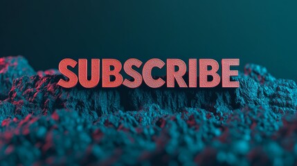 beautiful video channel end screen with the text "Subscribe"
