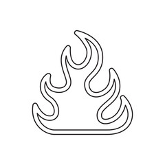 Flame illustration in line style