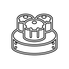 Dim sum icon in line style