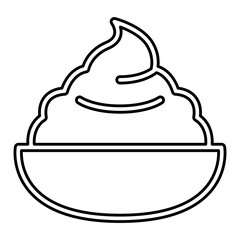 Sour cream icon in line style