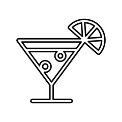 Cocktail icon in line style