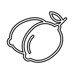 Lemon icon in line style