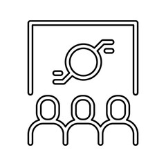 Presentation icon in line style