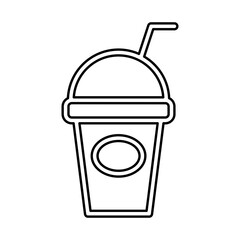 Cold drink icon in line style