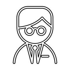 Psychologist icon in line style