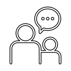 Consulting icon in line style