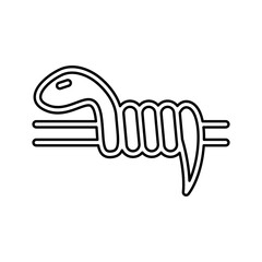 Snake icon in line style