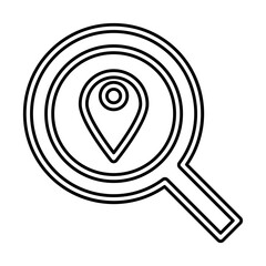 Location icon in line style