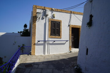 picturesque streets of Lindos village