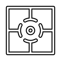 Target icon in line style