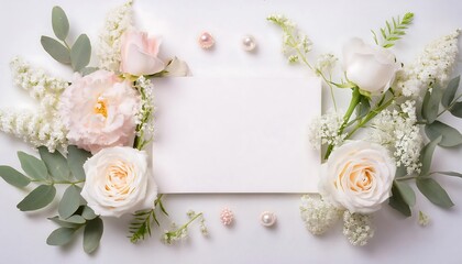 Bright white, romantic, wedding greeting card background