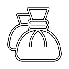 Herbal compress icon in line style