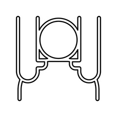 Shoulder massage icon in line style