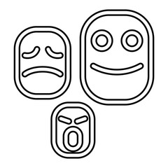 Emotion icon in line style