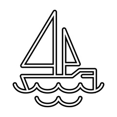 Sailing icon in line style