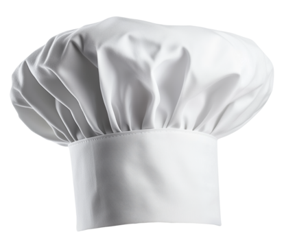 PNG White chef hat isolated on transparent background
